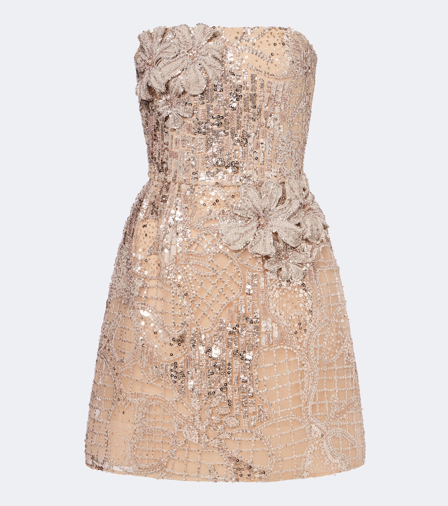 Verziertes Minikleid aus Tüll