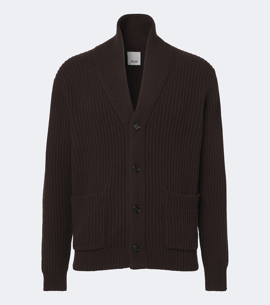 Ribbed-Knit Wool And Cashmere Cardigan