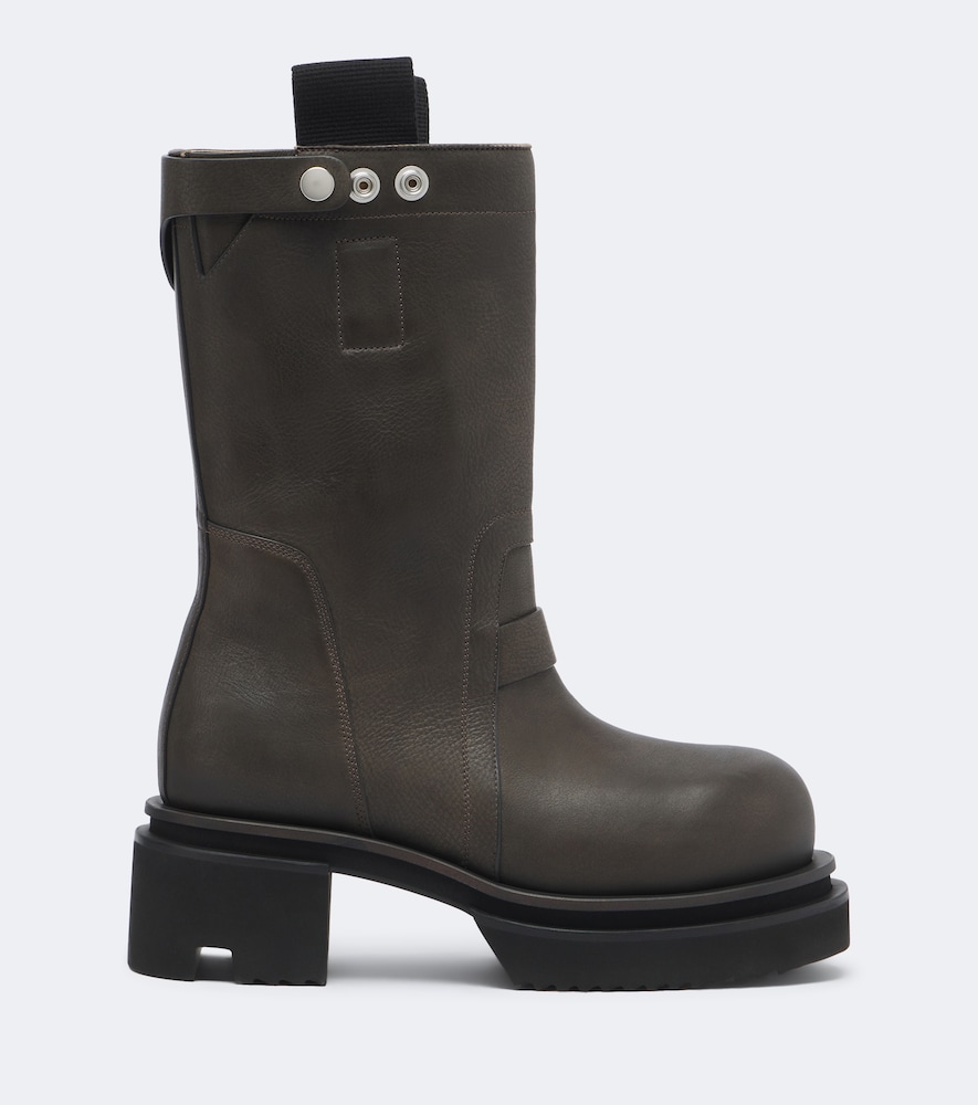 Leather Mid-Calf Boots