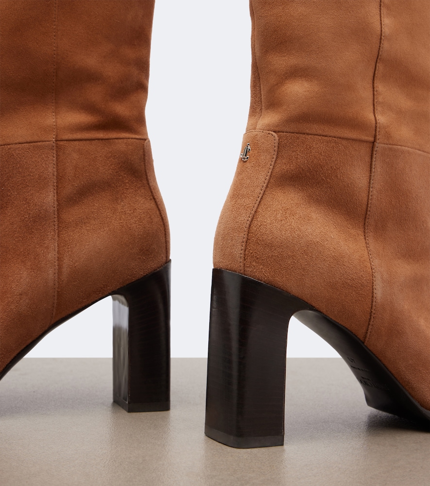 Bibi Shearling-Trimmed Knee-High Boots