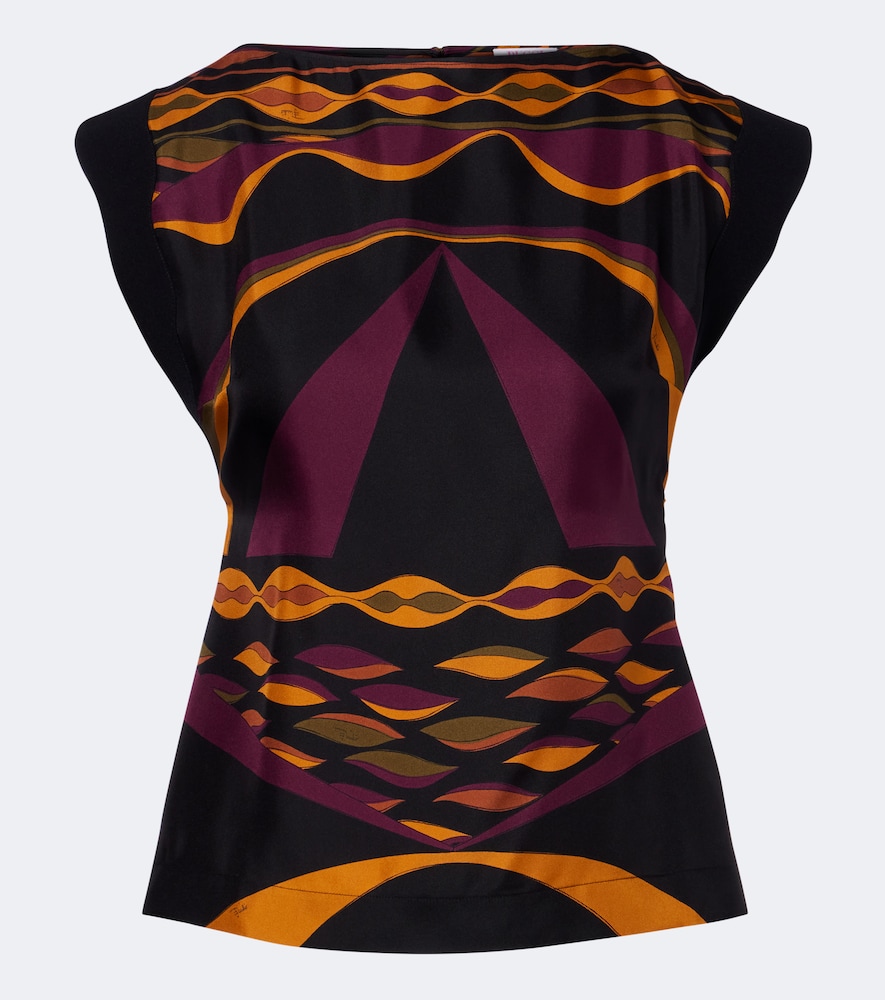 Top Dune aus Seiden-Twill