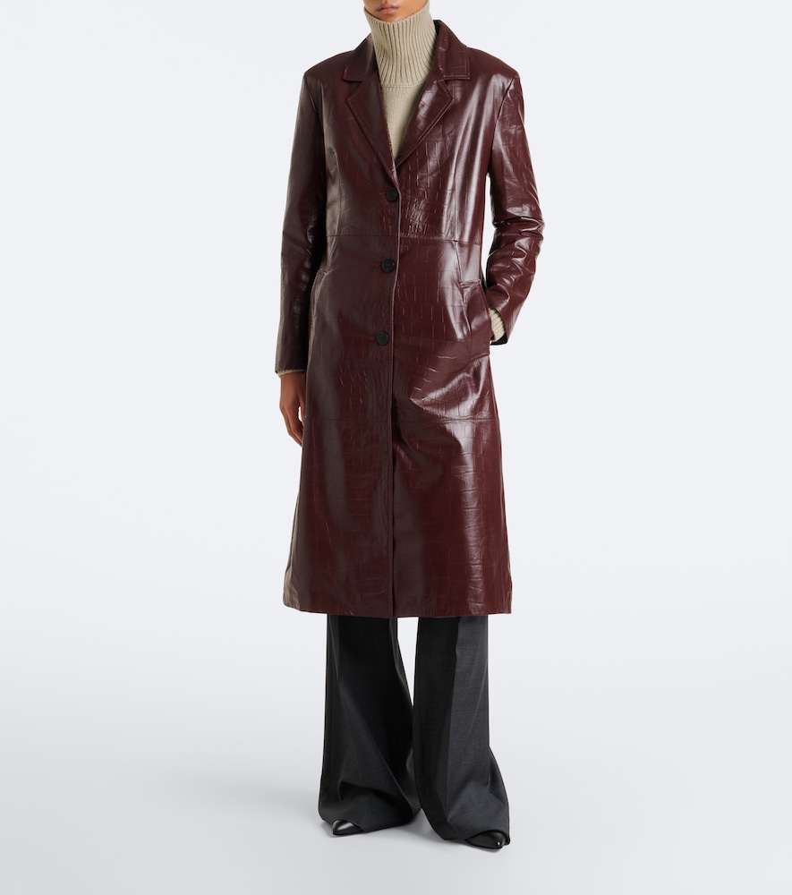 Aisa Croc-Effect Coat