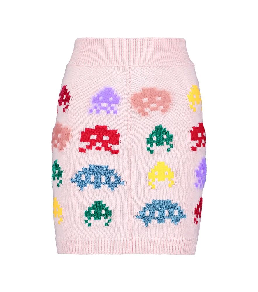 Stella McCartney Intarsia knit wool-blend miniskirt