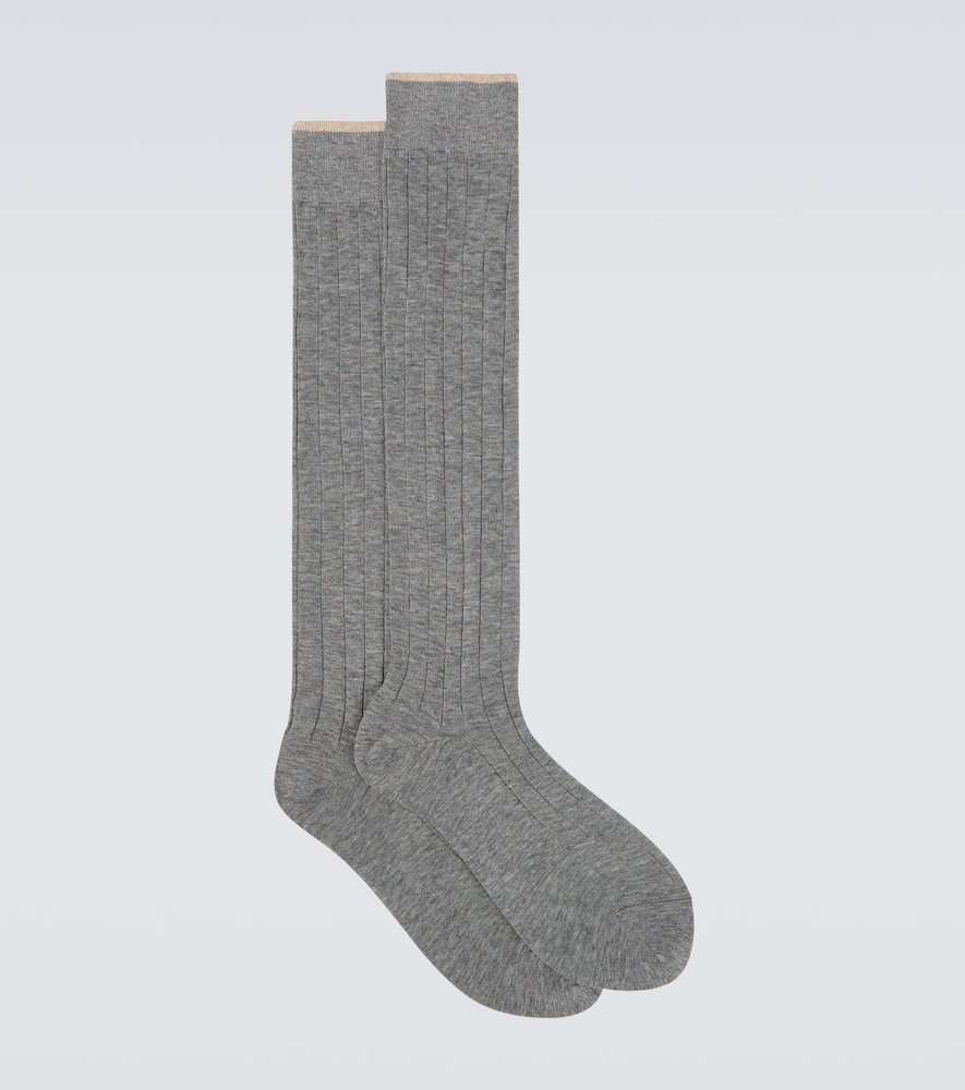 Brunello Cucinelli Ribbed-knit cotton socks