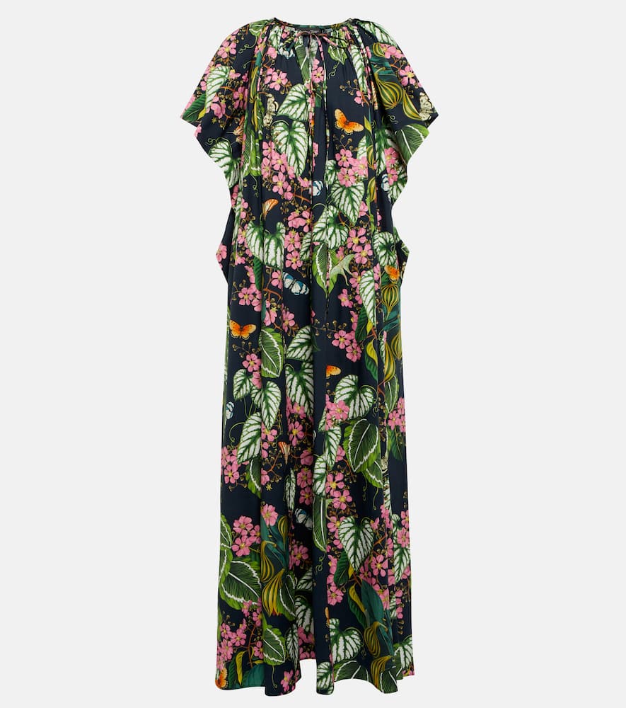 Oscar de la Renta Printed cotton-blend maxi dress