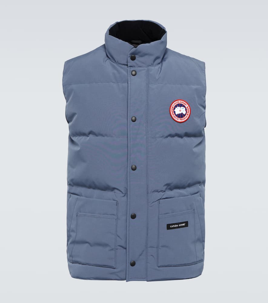 Canada Goose Freestyle Regeneration Two-tone Quilted Shell Down Gilet In Blue