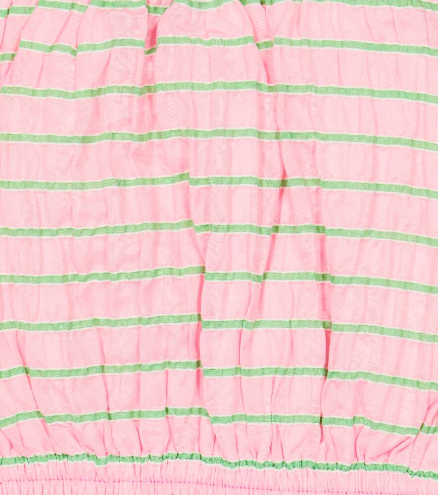 Shop Paade Mode Alma Striped Seersucker Top In Apple Bloom Pink