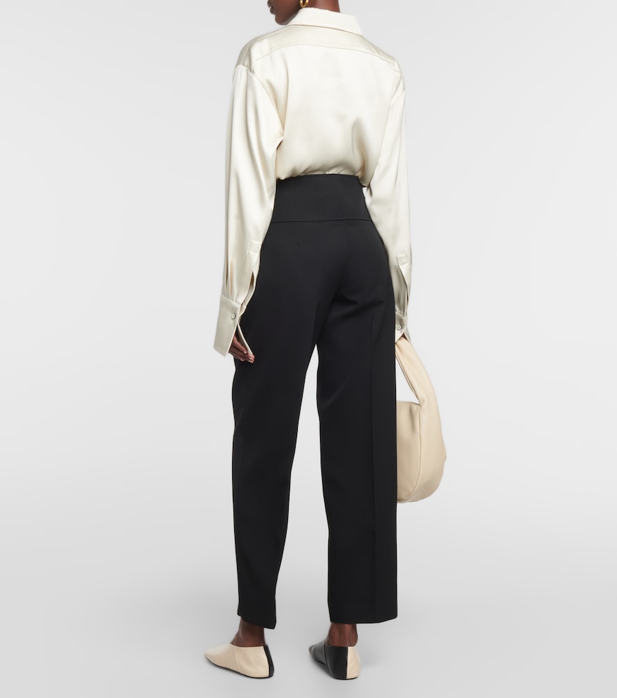  Jil Sander Jil Sander Weite High-rise-hose Aus Wolle 