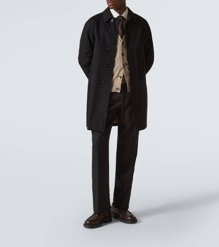 Burberry Camden Water Resistant Cotton Gabardine Car Coat In Black