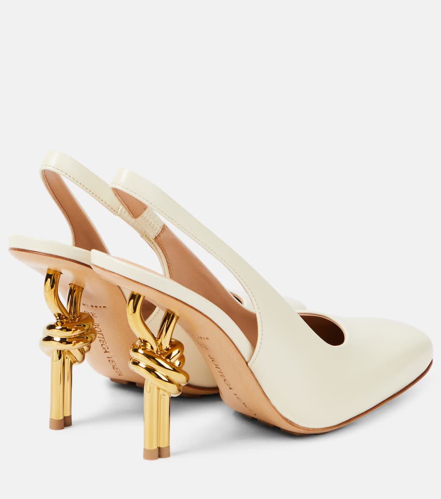 Bottega Veneta High-heeled Sandals With Knot Details In White