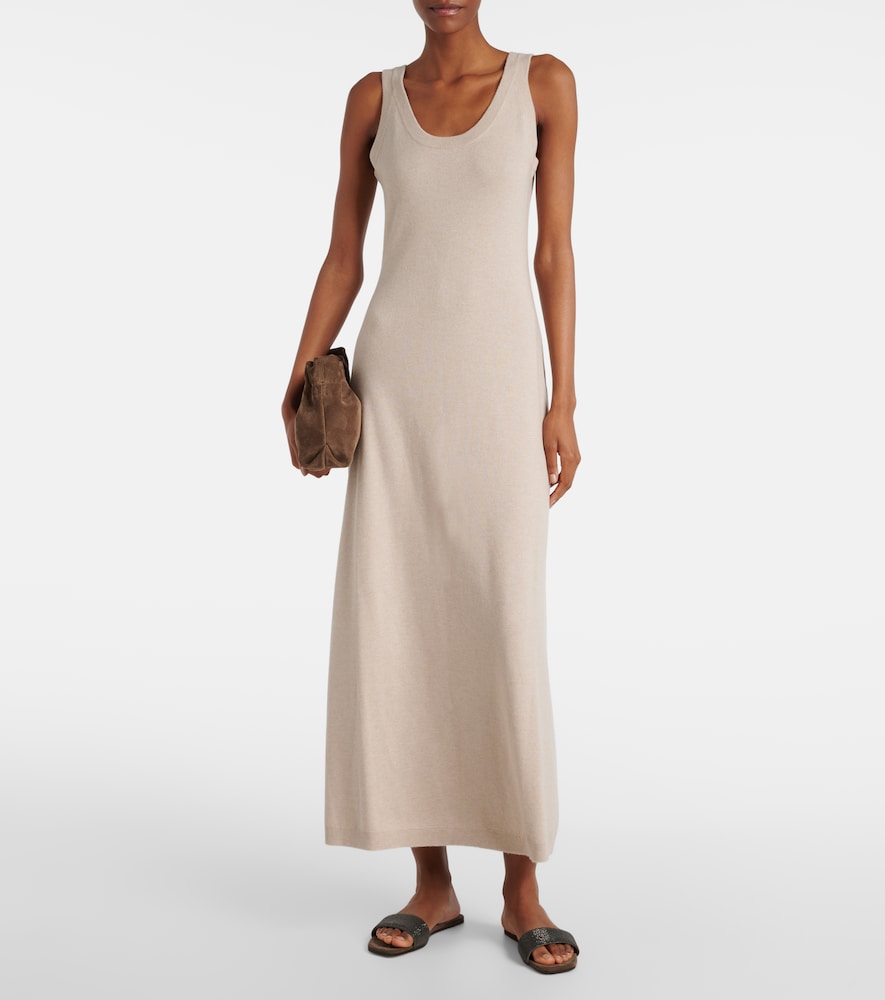  Brunello Cucinelli Brunello Cucinelli Cashmere Midi Dress 
