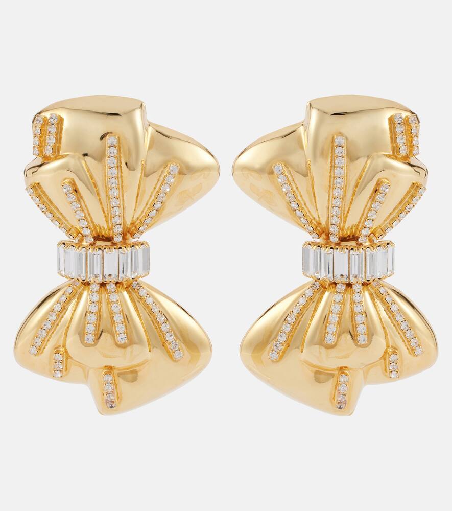 Alessandra Rich Crystal-embellished clip-on earrings