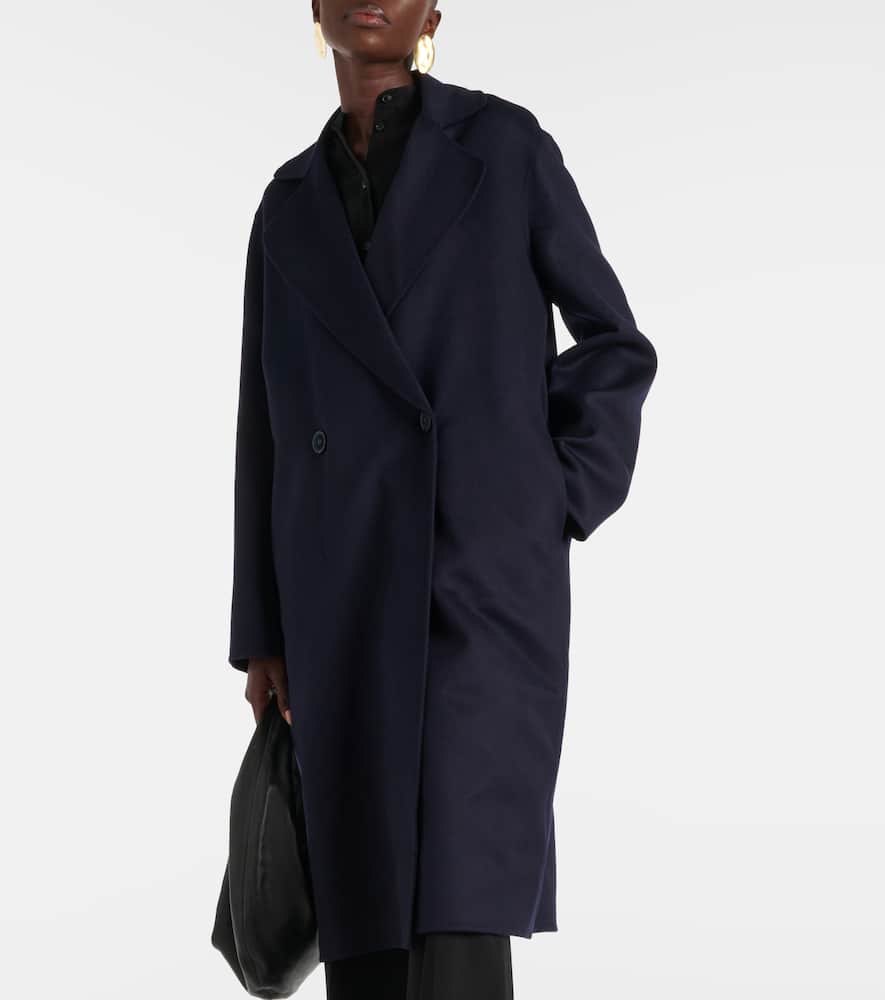 Stella Mccartney Oversized Double-breasted Wool Coat In Black