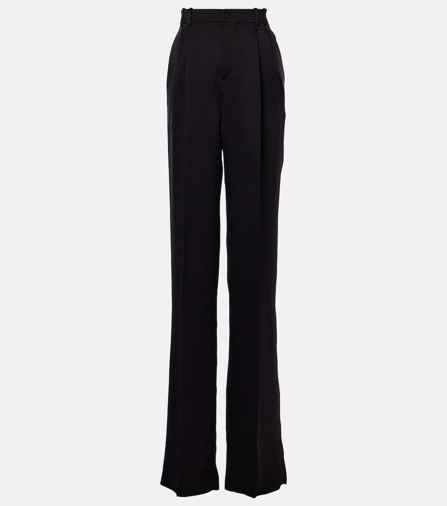 Saint Laurent High-waist Tailored Trousers In Black
