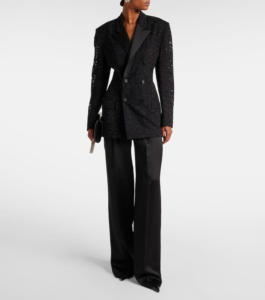 Saint Laurent High-waist Tailored Trousers In Black