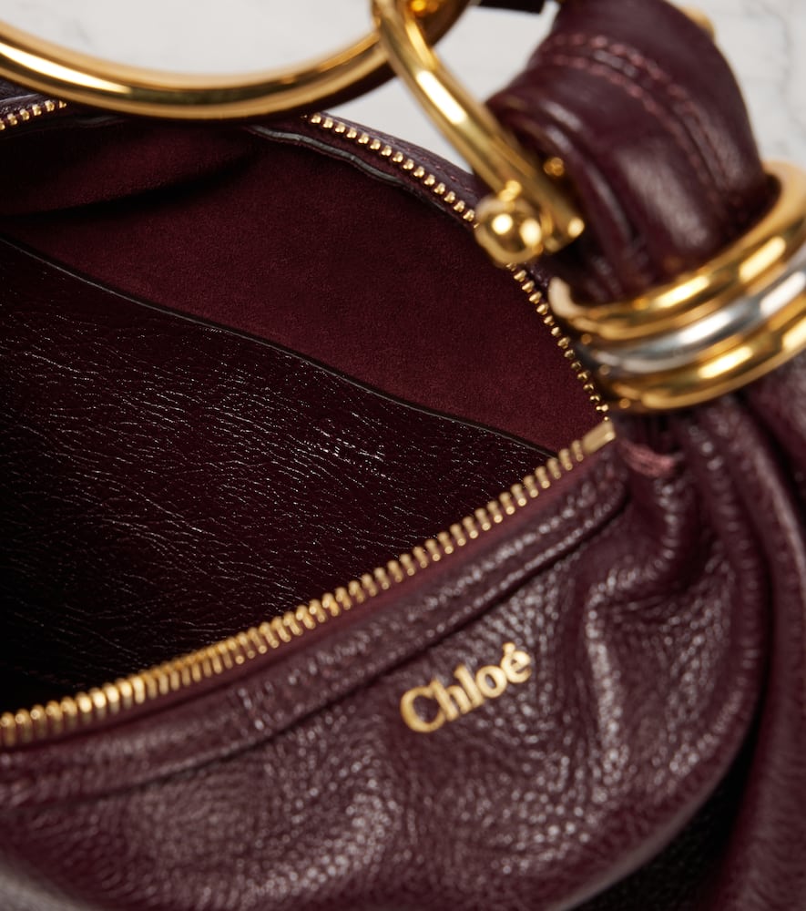Chloé Bracelet Small Leather Shoulder Bag In Red