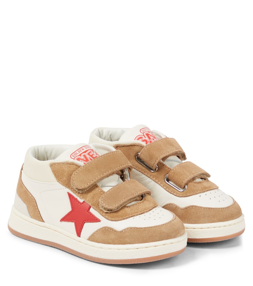 Golden Goose June Basket Suede-trimmed High-top Sneakers In White