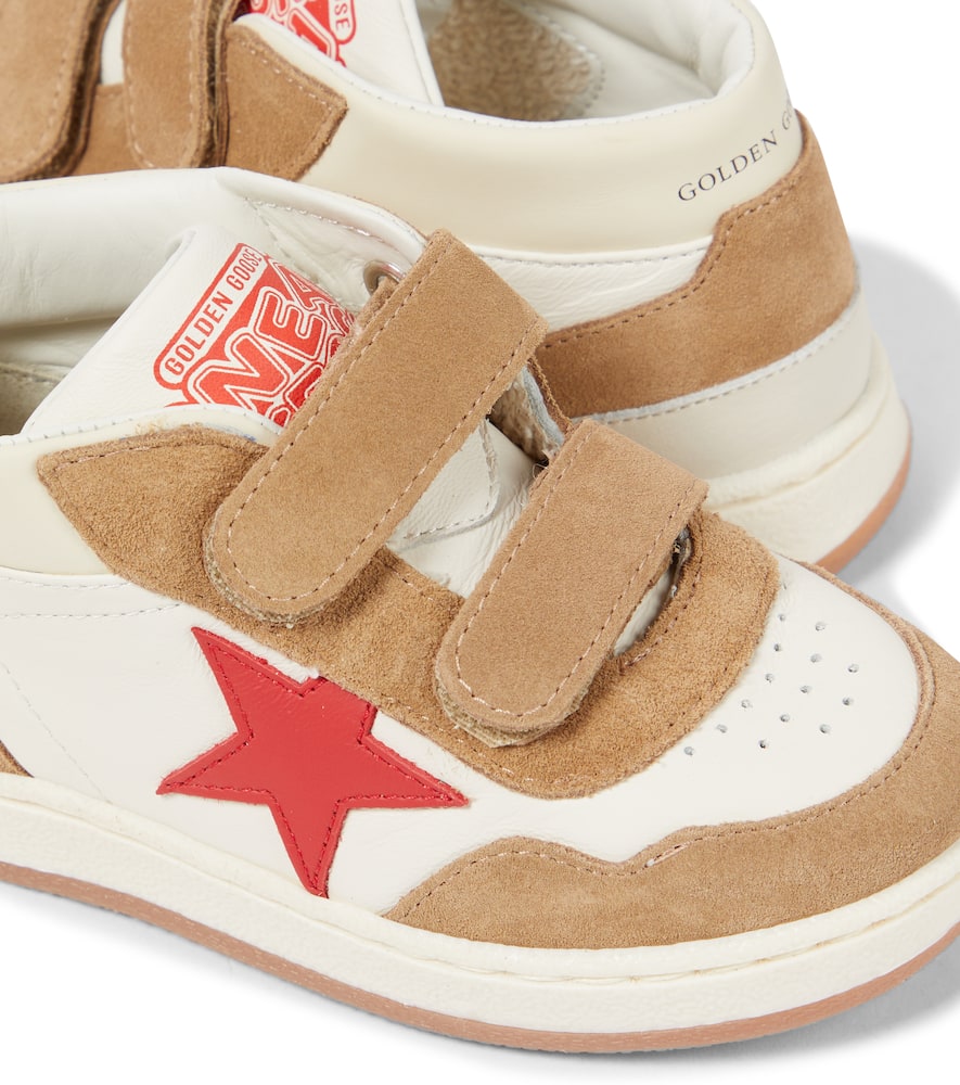 Golden Goose June Basket Suede-trimmed High-top Sneakers In White