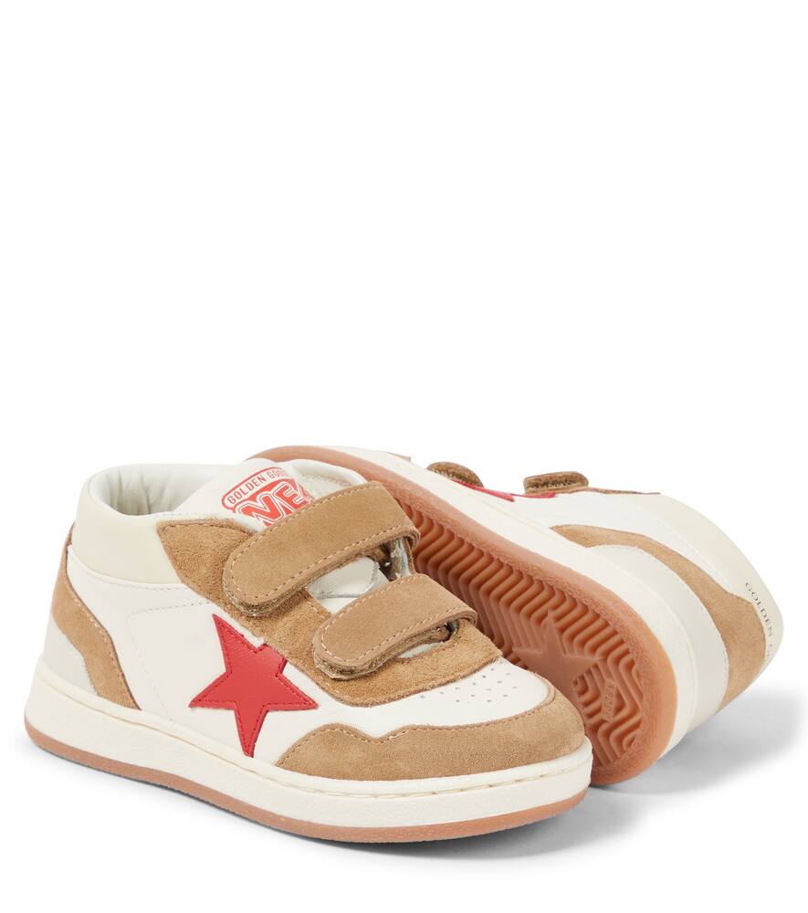 Golden Goose June Basket Suede-trimmed High-top Sneakers In White