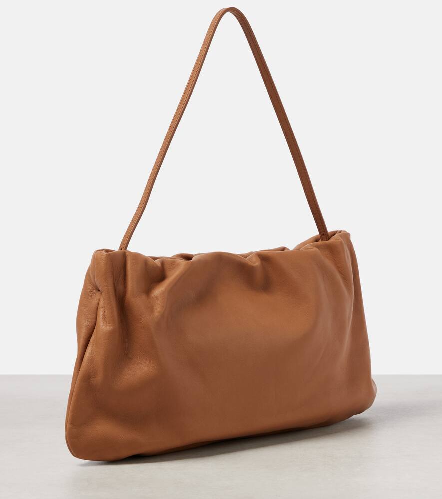 The Row Bourse Xl Leather Shoulder Bag In Brown