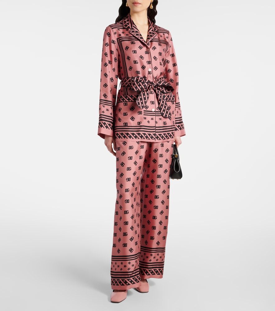  Dolce&gabbana Dolce&gabbana Palazzo-hose Dg Aus Seidensatin 