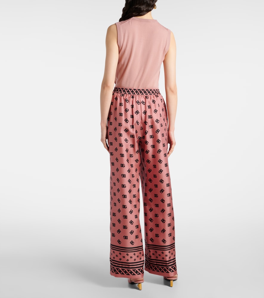  Dolce&gabbana Dolce&gabbana Palazzo-hose Dg Aus Seidensatin 