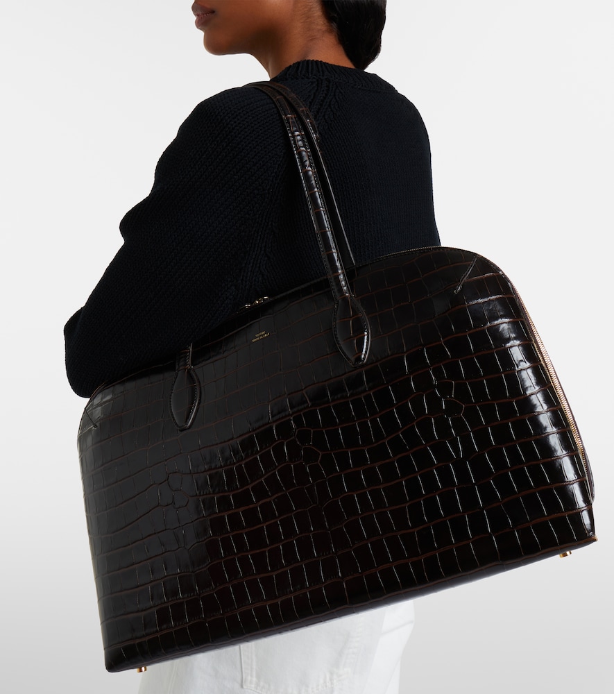 Croc-Effect Tote Bag