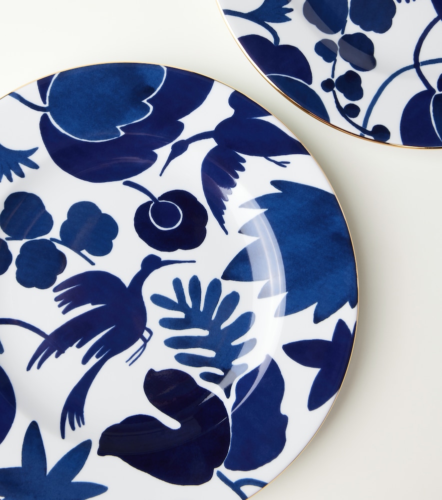  La Doublej La Doublej Wildbird Set Of 2 Dinner Plates 