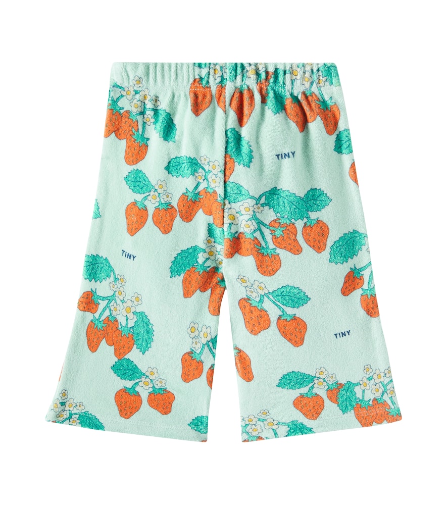 Tinycottons Baby Strawberries Cotton Terry Pants In Blue