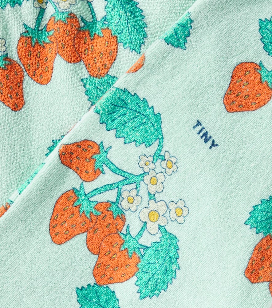 Tinycottons Baby Strawberries Cotton Terry Pants In Blue
