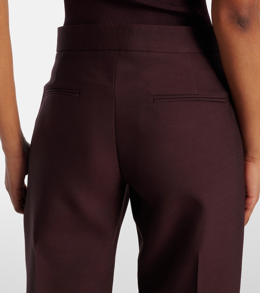  Khaite Khaite Gerade Hose Callen Aus Wolle Und Seide 