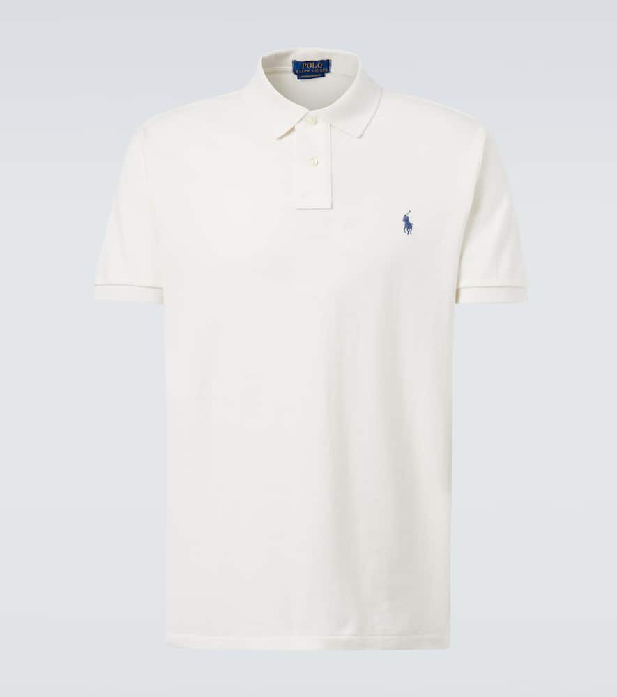 Polo Ralph Lauren Logo Embroidered Polo T-shirt In White