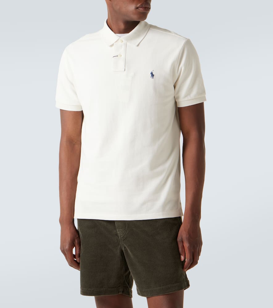 Polo Ralph Lauren Logo Embroidered Polo T-shirt In White