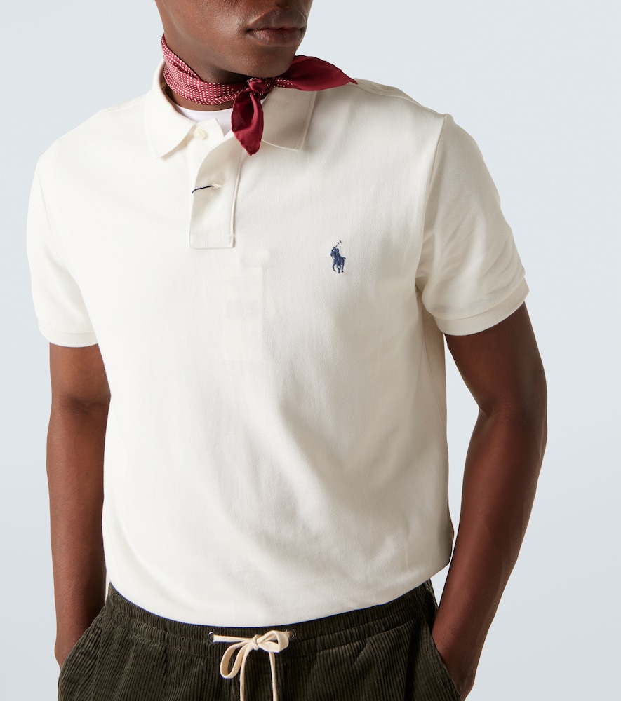 Polo Ralph Lauren Logo Embroidered Polo T-shirt In White