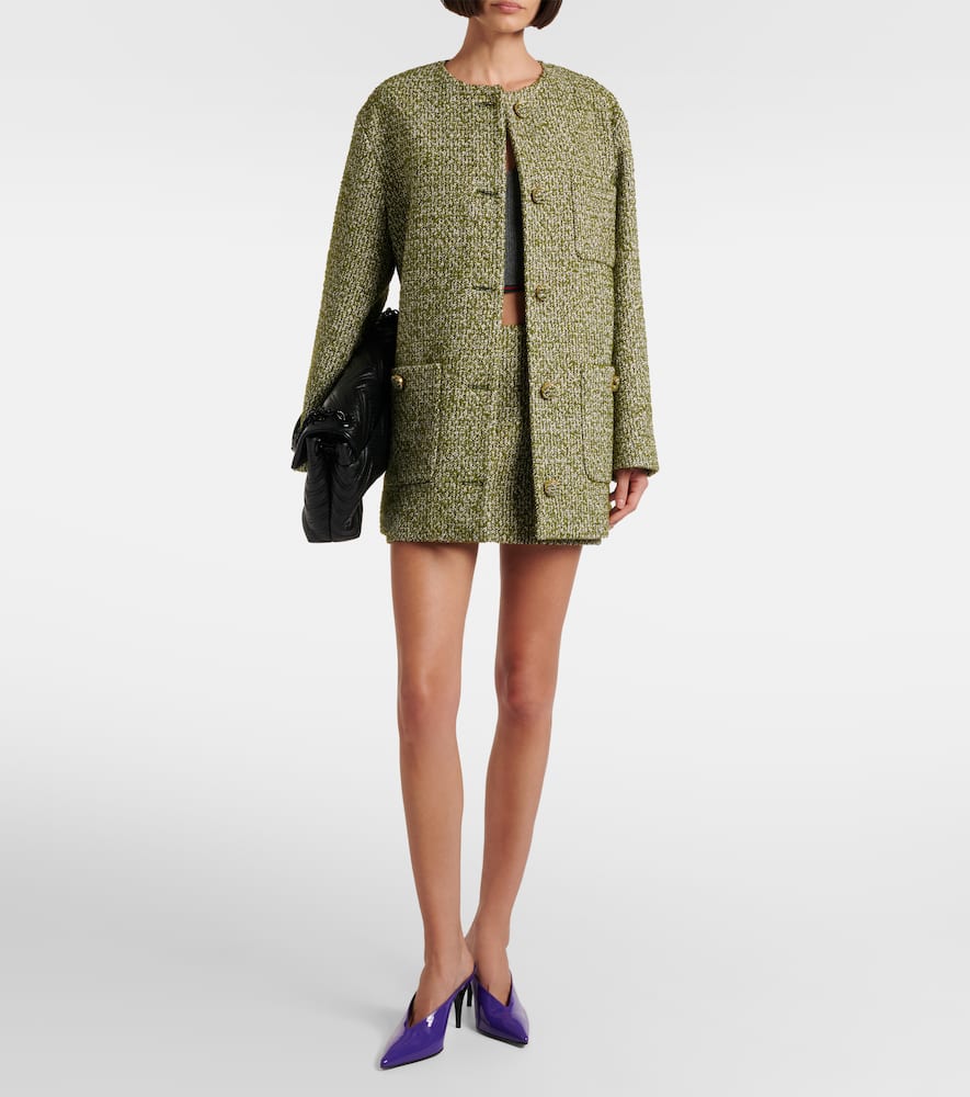 Gucci Wool-blend Top In Gray