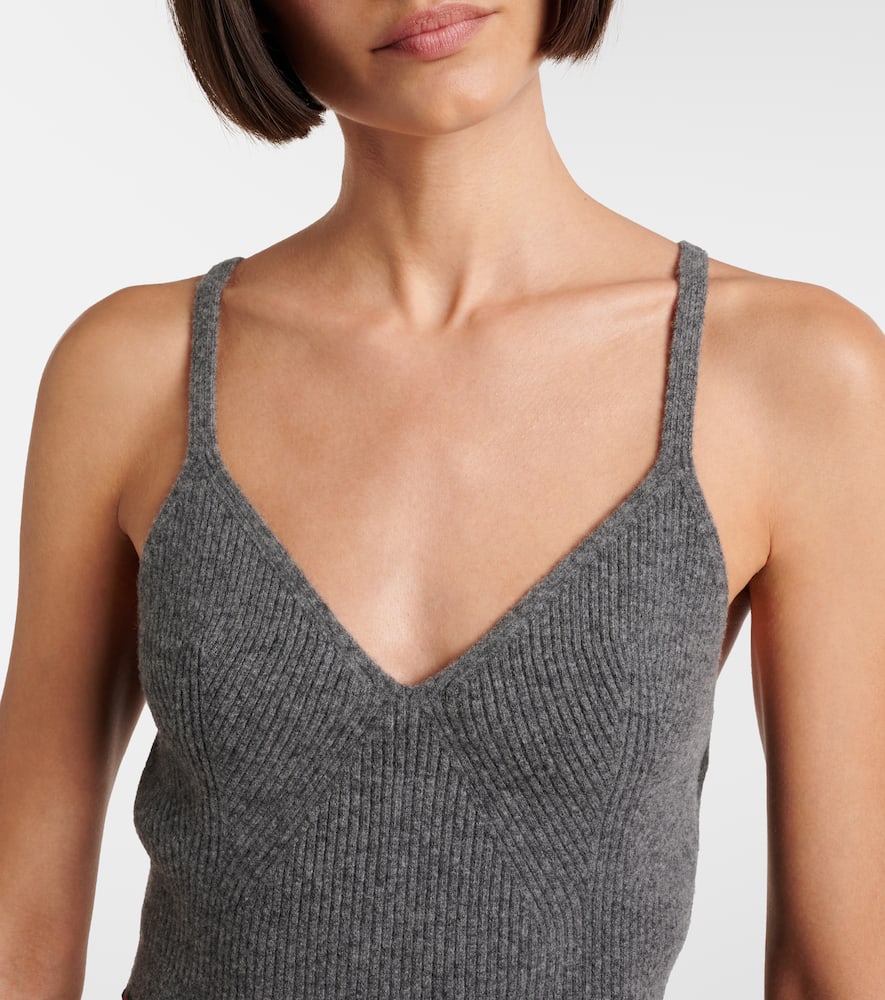 Gucci Wool-blend Top In Gray