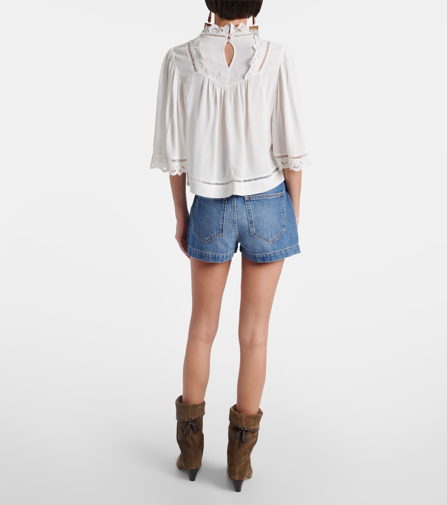  Isabel Marant Isabel Marant Frany Broderie Anglaise Crepe Top 