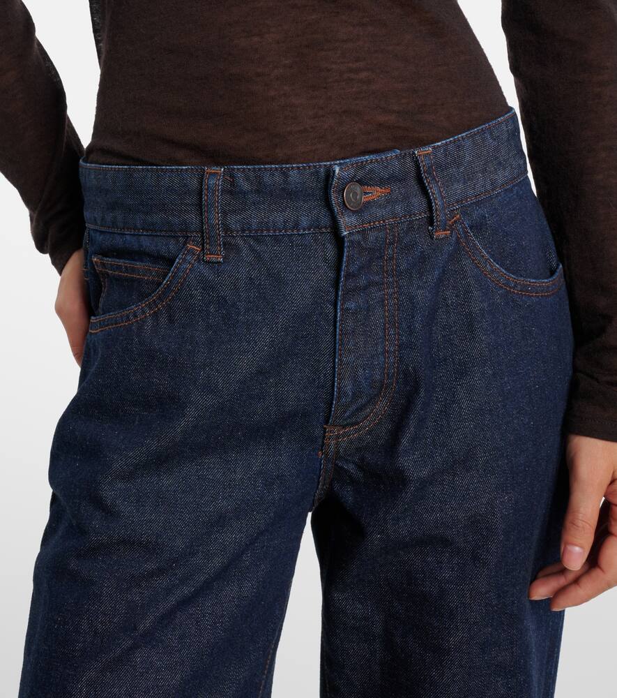 The Row Carlyl Mid-rise Straight Jeans In Blue