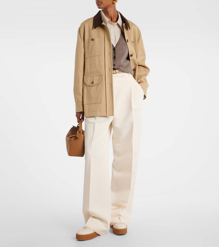 Hogan Low Top Leather Sneakers With Platform Sole In White