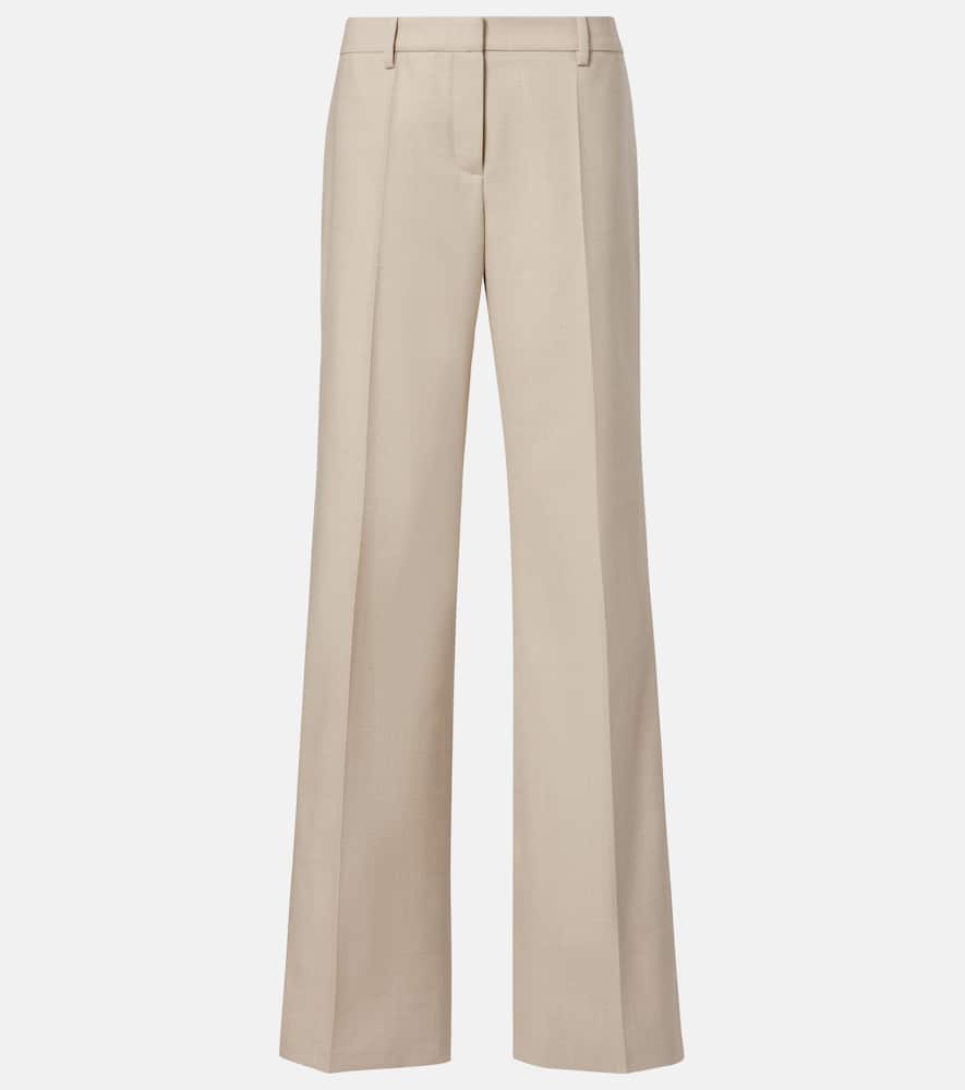 Wool flared pants
