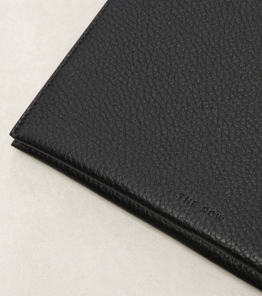 The Row Leather Pouch In Black