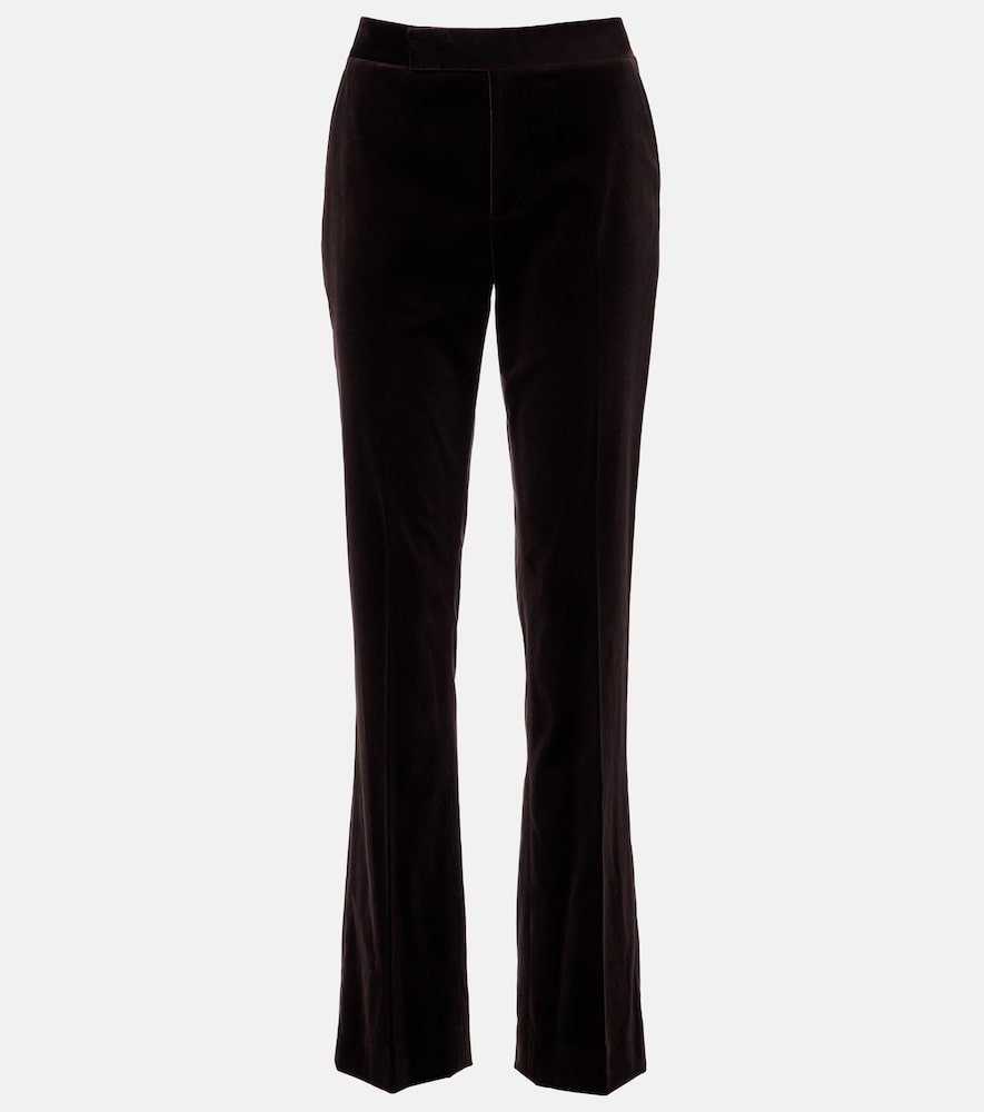 Ralph Lauren Collection Cotton-blend velvet straight pants