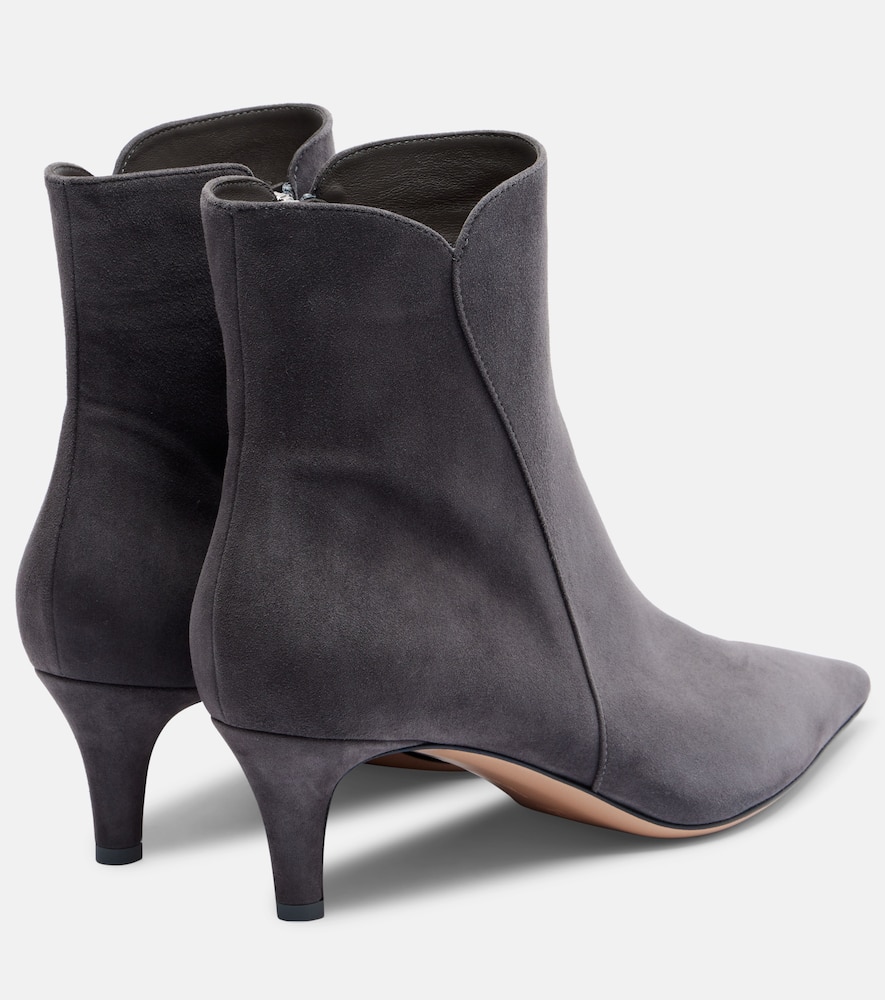 Gianvito Rossi Levy 55 Suede Ankle Boots In Gray