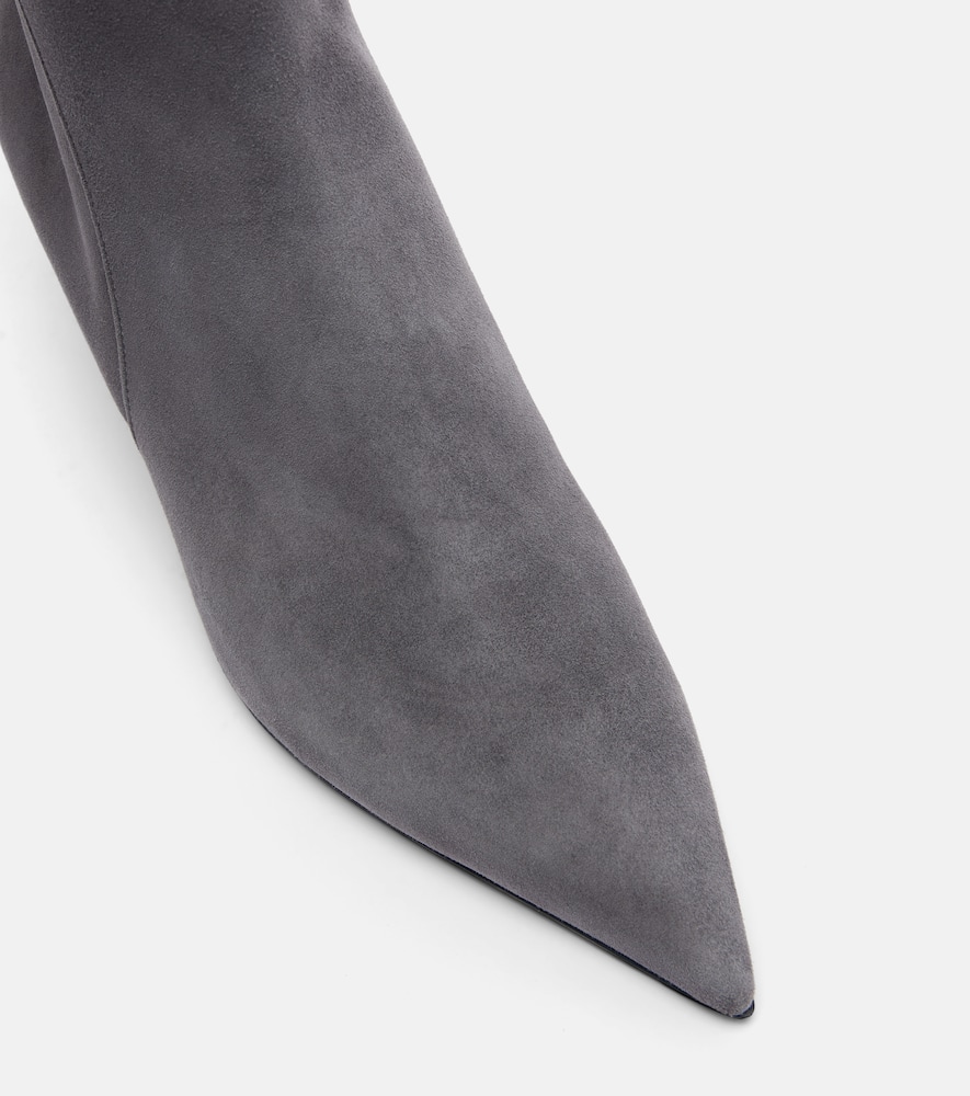 Gianvito Rossi Levy 55 Suede Ankle Boots In Gray