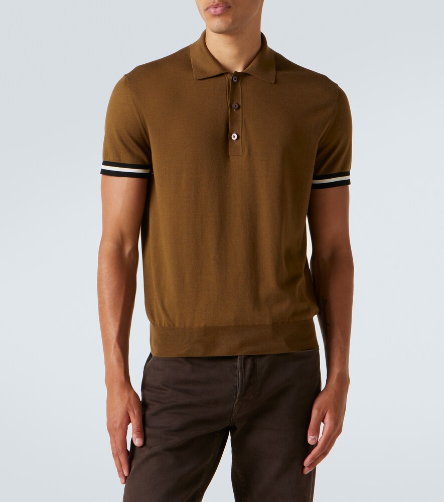  Tom Ford Tom Ford Polohemd Aus Baumwolle Und Seide 