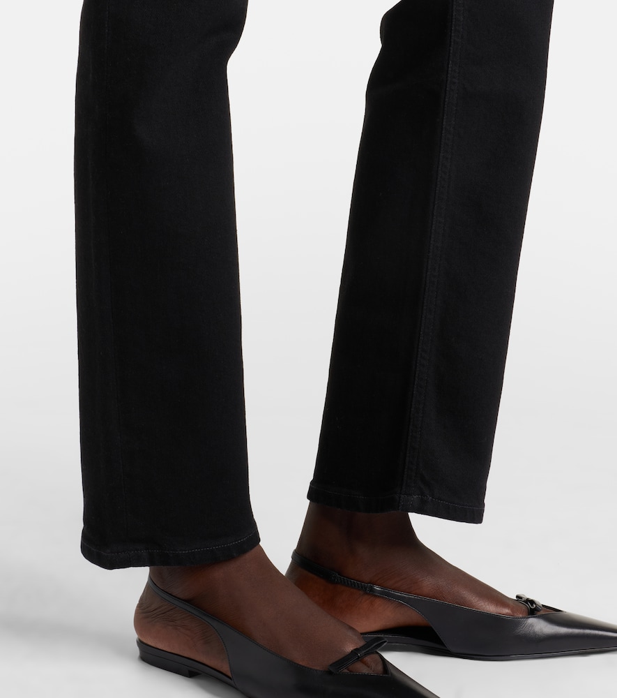 90€S Pinch Waist High-Rise Straight Jeans