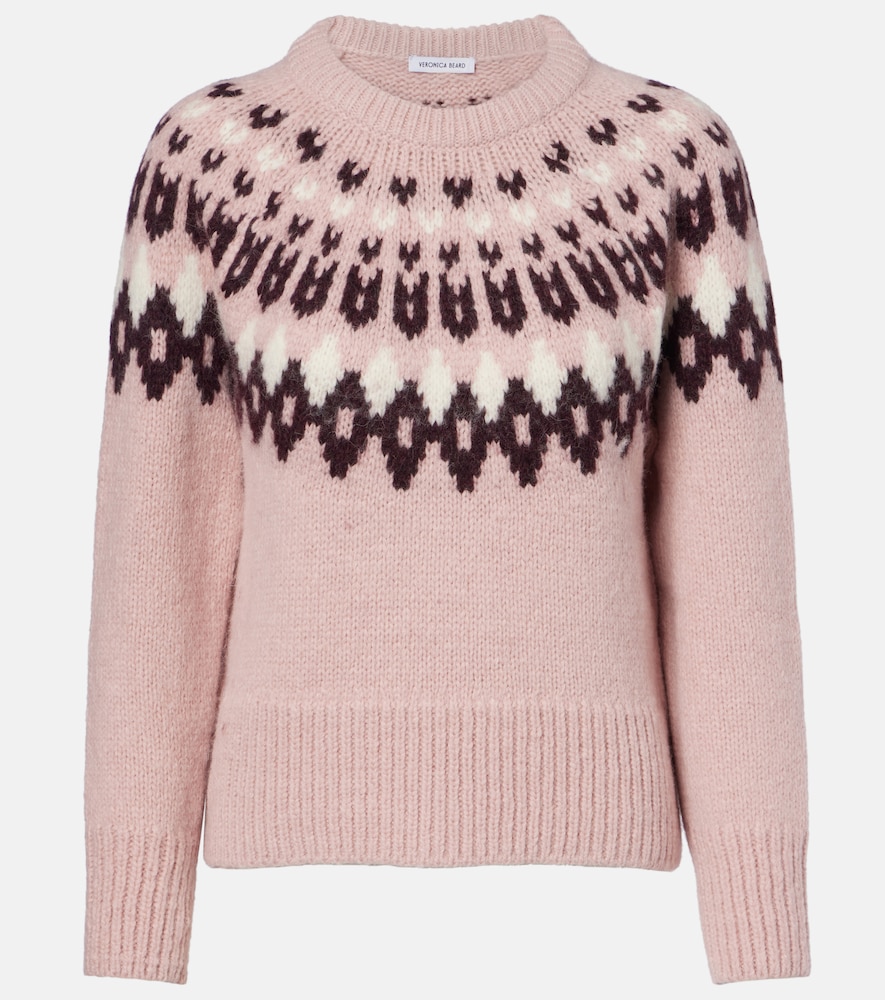 Veronica Beard Women's Pink Anne Fair Isle Wool-Blend Sweater UK Size 8 - Mytheresa