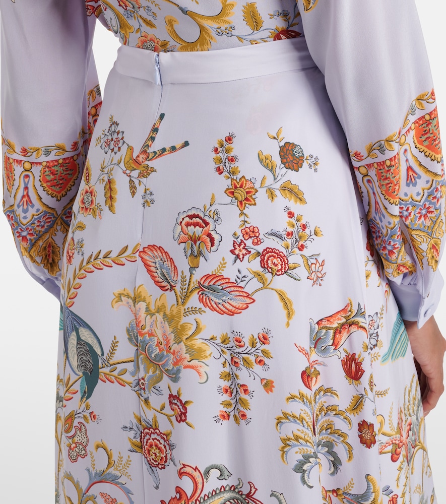  Etro Etro Printed Silk Maxi Skirt 