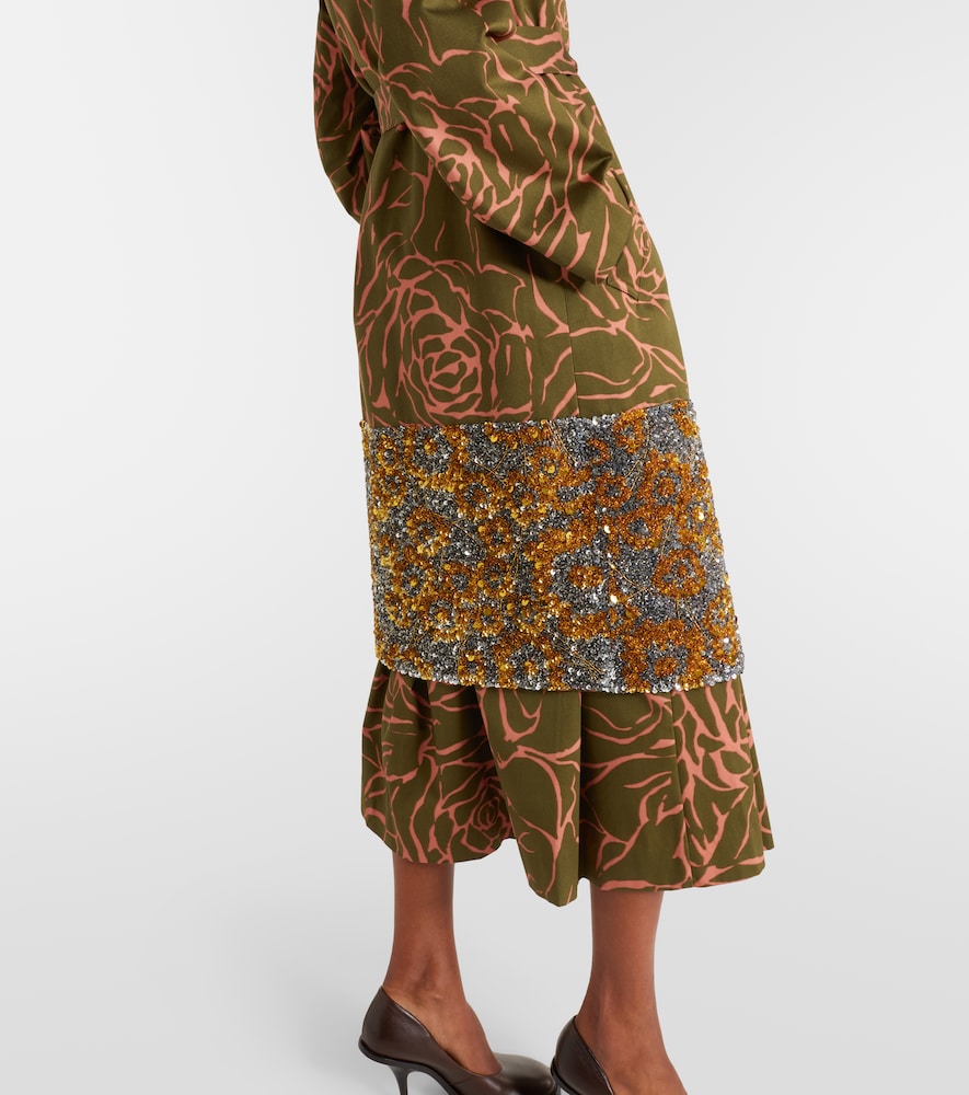  Dries Van Noten Dries Van Noten Mantel Aus Baumwolle Mit Pailletten 