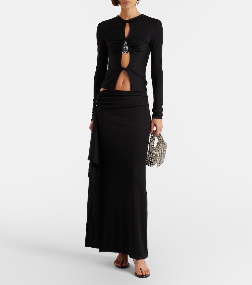 Christopher Esber Cutout ribbed-knit top